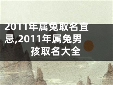 2011年属兔取名宜忌,2011年属兔男孩取名大全