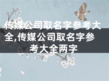传媒公司取名字参考大全,传媒公司取名字参考大全两字