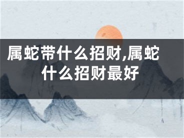 属蛇带什么招财,属蛇什么招财最好