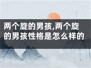 两个旋的男孩,两个旋的男孩性格是怎么样的