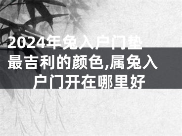 2024年兔入户门垫最吉利的颜色,属兔入户门开在哪里好