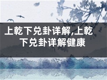 上乾下兑卦详解,上乾下兑卦详解健康