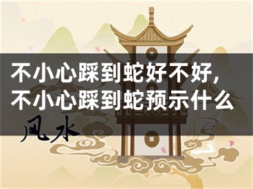 不小心踩到蛇好不好,不小心踩到蛇预示什么