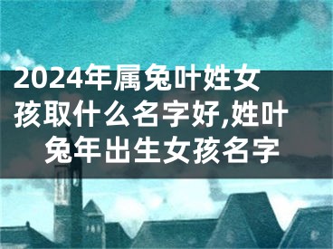 2024年属兔叶姓女孩取什么名字好,姓叶兔年出生女孩名字