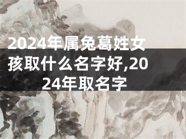 2024年属兔葛姓女孩取什么名字好,2024年取名字