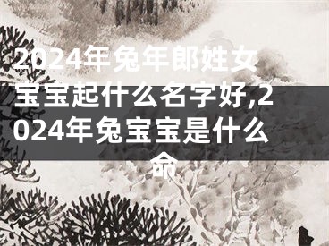 2024年兔年郎姓女宝宝起什么名字好,2024年兔宝宝是什么命