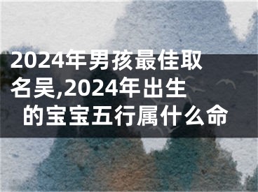 2024年男孩最佳取名吴,2024年出生的宝宝五行属什么命