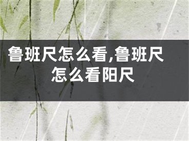 鲁班尺怎么看,鲁班尺怎么看阳尺