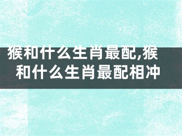 猴和什么生肖最配,猴和什么生肖最配相冲