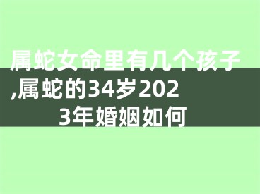 属蛇女命里有几个孩子,属蛇的34岁2023年婚姻如何