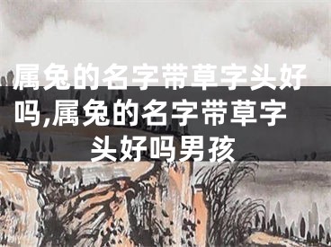 属兔的名字带草字头好吗,属兔的名字带草字头好吗男孩