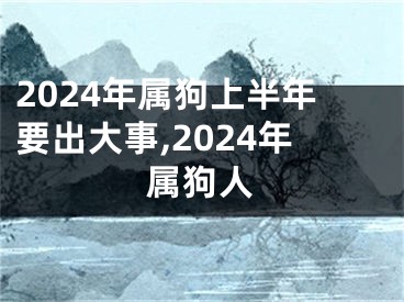 2024年属狗上半年要出大事,2024年属狗人