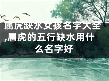 属虎缺水女孩名字大全,属虎的五行缺水用什么名字好