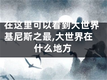 在这里可以看到大世界基尼斯之最,大世界在什么地方