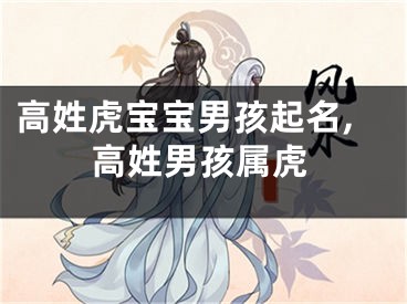 高姓虎宝宝男孩起名,高姓男孩属虎