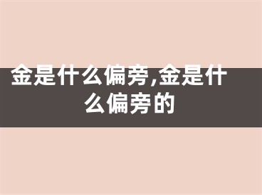 金是什么偏旁,金是什么偏旁的
