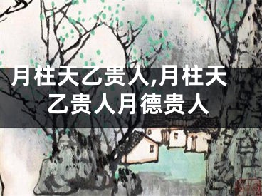 月柱天乙贵人,月柱天乙贵人月德贵人
