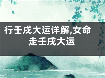 行壬戌大运详解,女命走壬戌大运
