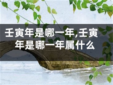壬寅年是哪一年,壬寅年是哪一年属什么