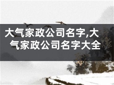 大气家政公司名字,大气家政公司名字大全