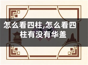 怎么看四柱,怎么看四柱有没有华盖