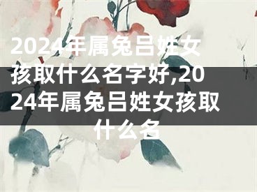 2024年属兔吕姓女孩取什么名字好,2024年属兔吕姓女孩取什么名