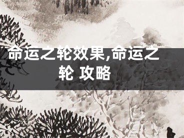命运之轮效果,命运之轮 攻略