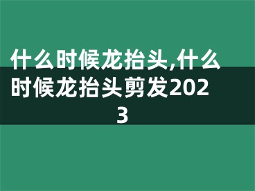 什么时候龙抬头,什么时候龙抬头剪发2023