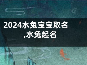 2024水兔宝宝取名,水兔起名