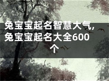 兔宝宝起名智慧大气,兔宝宝起名大全600个