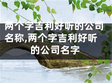 两个字吉利好听的公司名称,两个字吉利好听的公司名字