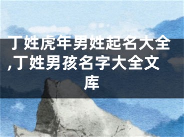 丁姓虎年男姓起名大全,丁姓男孩名字大全文库