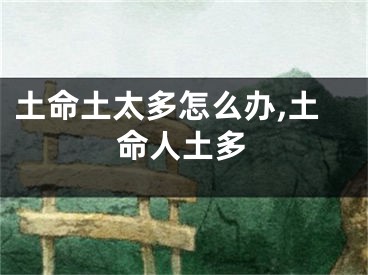 土命土太多怎么办,土命人土多