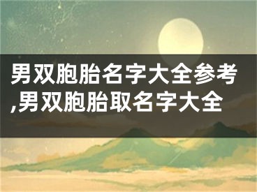 男双胞胎名字大全参考,男双胞胎取名字大全