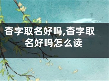 杳字取名好吗,杳字取名好吗怎么读