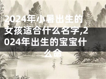 2024年小暑出生的女孩适合什么名字,2024年出生的宝宝什么命