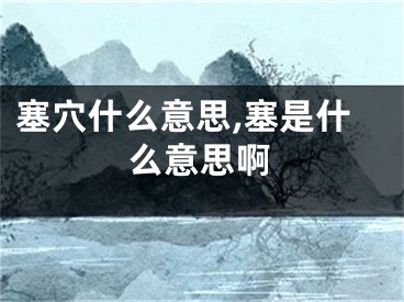 塞穴什么意思,塞是什么意思啊