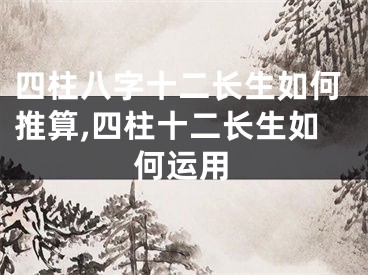 四柱八字十二长生如何推算,四柱十二长生如何运用
