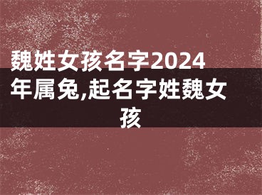 魏姓女孩名字2024年属兔,起名字姓魏女孩