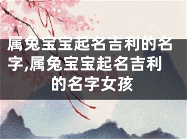 属兔宝宝起名吉利的名字,属兔宝宝起名吉利的名字女孩