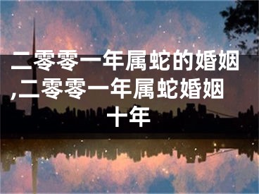 二零零一年属蛇的婚姻,二零零一年属蛇婚姻十年