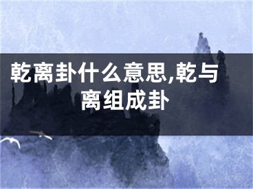 乾离卦什么意思,乾与离组成卦