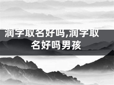 润字取名好吗,润字取名好吗男孩