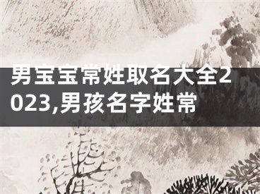 男宝宝常姓取名大全2023,男孩名字姓常