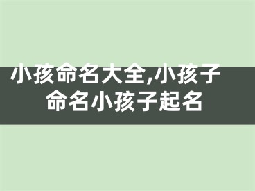 小孩命名大全,小孩子命名小孩子起名