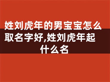 姓刘虎年的男宝宝怎么取名字好,姓刘虎年起什么名