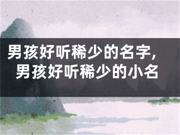 男孩好听稀少的名字,男孩好听稀少的小名