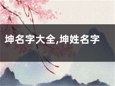 坤名字大全,坤姓名字