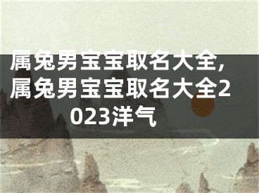 属兔男宝宝取名大全,属兔男宝宝取名大全2023洋气
