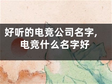 好听的电竞公司名字,电竞什么名字好